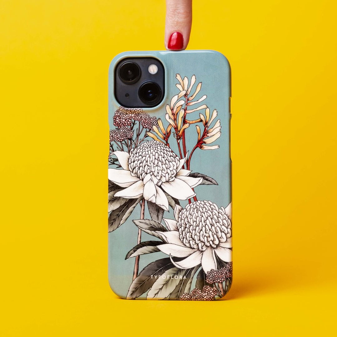 Waratah Printed Phone Cases by Typoflora - The Dairy