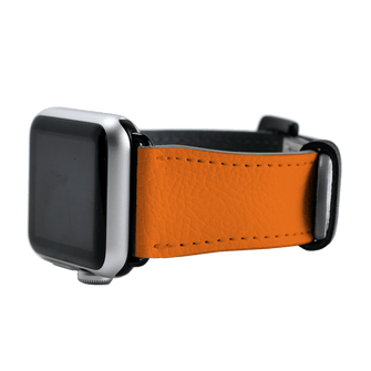 Bright Orange Apple Watch Band Watch Strap Apple Watch / 38/40 MM Black by The Dairy - The Dairy
