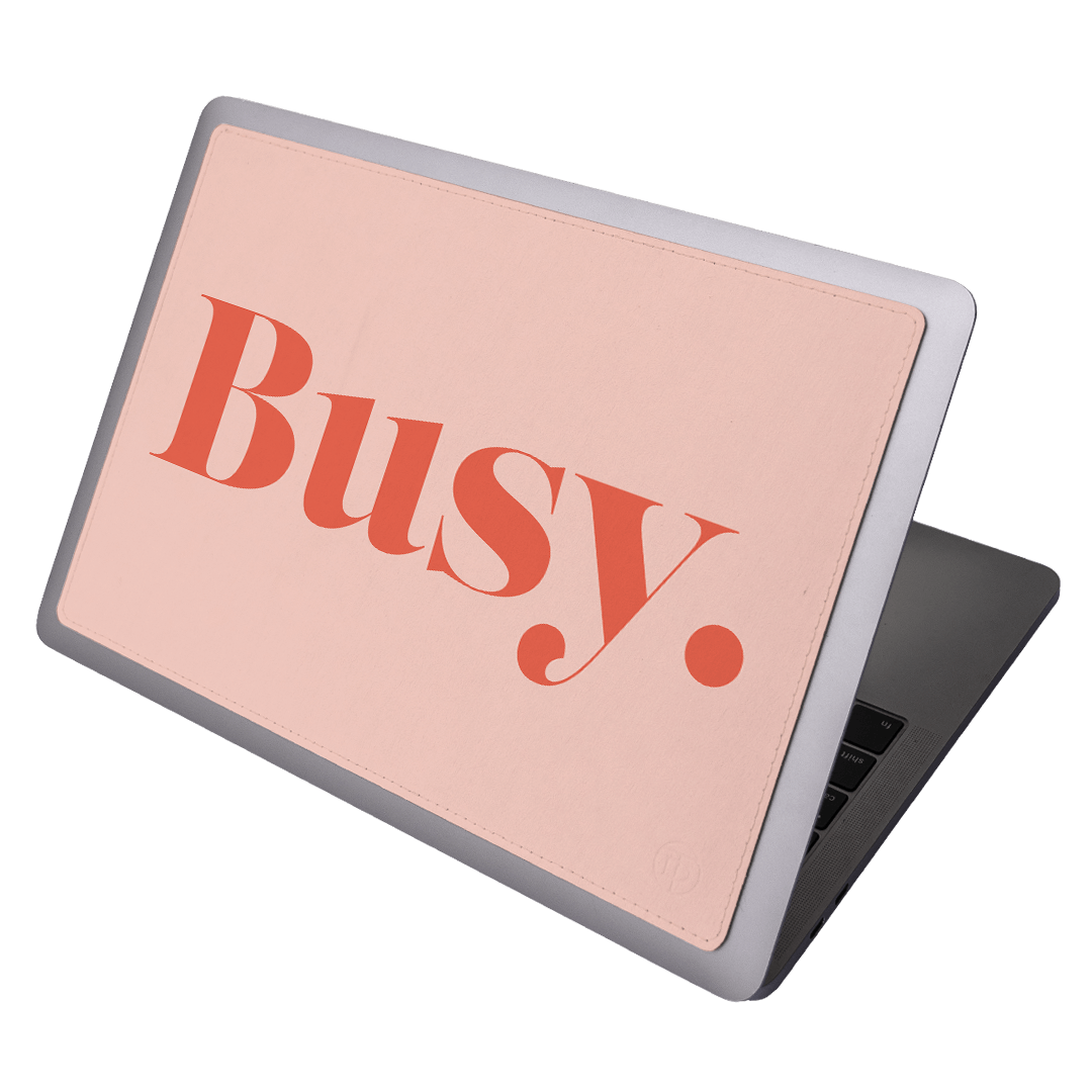 Busy Scarlet on Blush Laptop Skin Laptop Skin by The Dairy - The Dairy