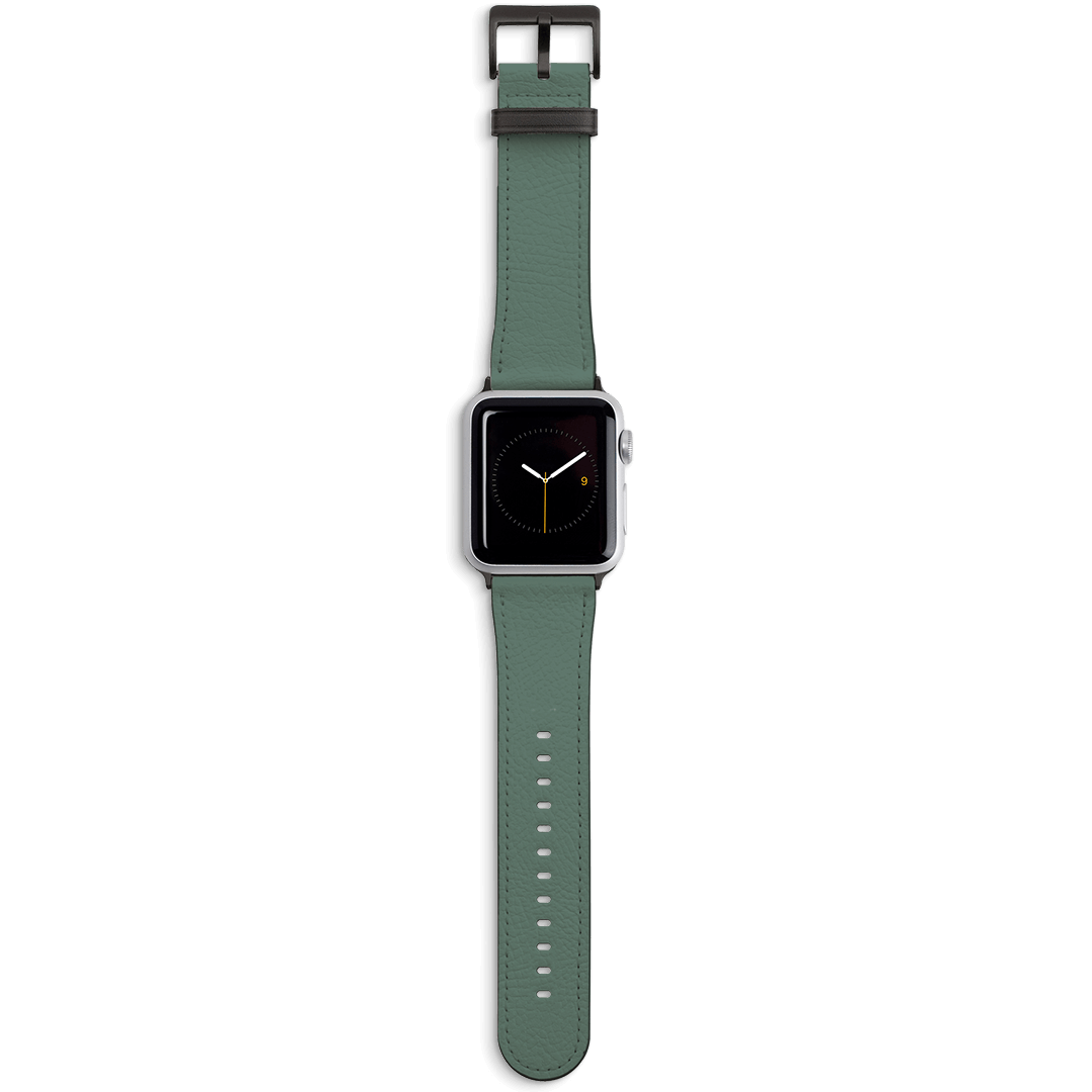 Hunter Green Apple Watch Band Watch Strap 42/44 MM Black by The Dairy - The Dairy
