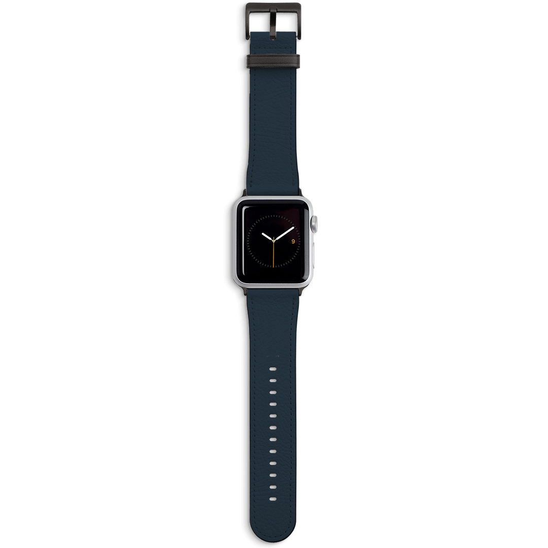 Indigo Apple Watch Band Watch Strap 42/44 MM Black by The Dairy - The Dairy