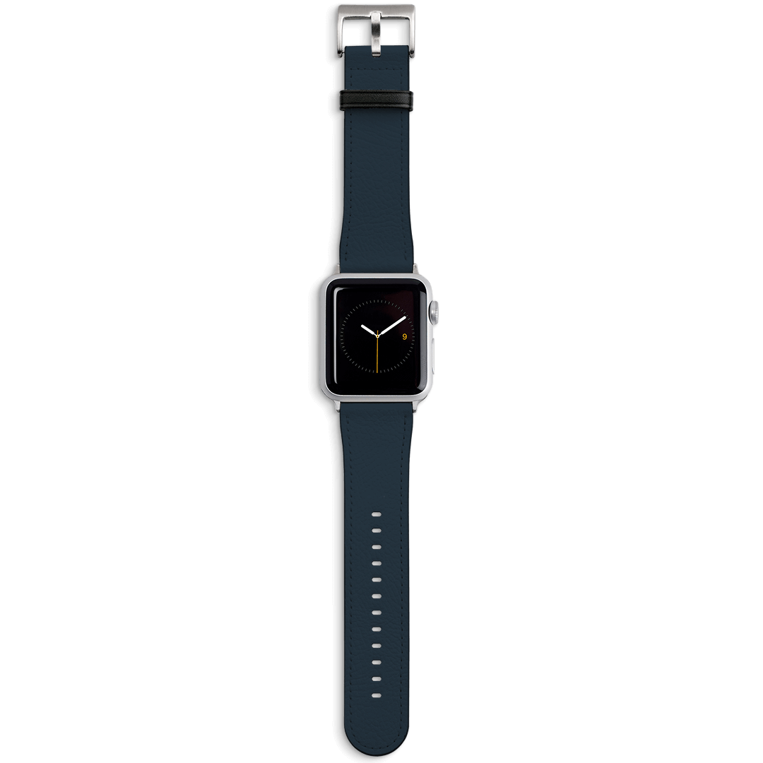 Indigo Apple Watch Band Watch Strap 42/44 MM Silver by The Dairy - The Dairy