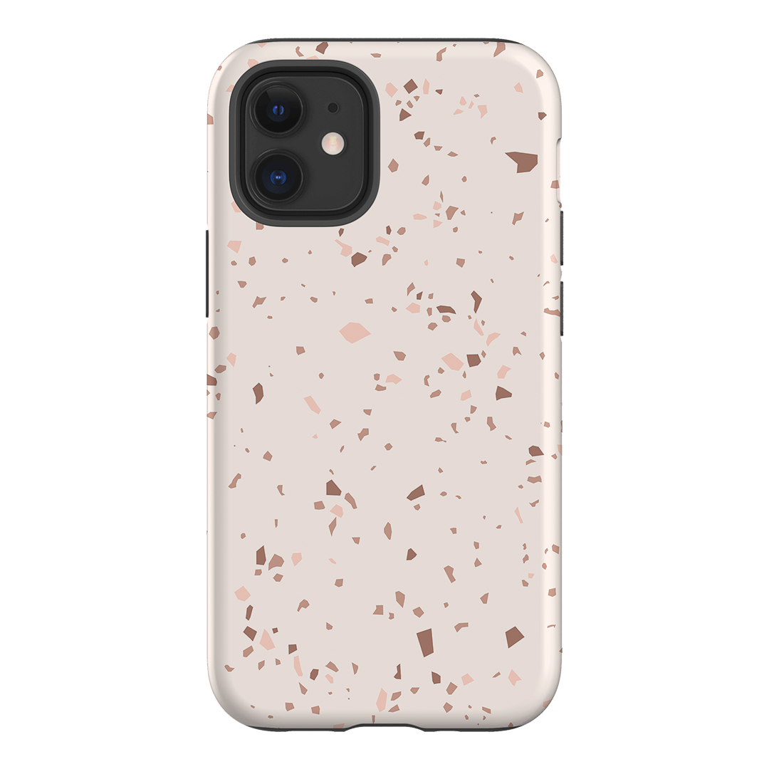 Neutral Terrazzo Printed Phone Cases iPhone 12 Mini / Armoured by The Dairy - The Dairy