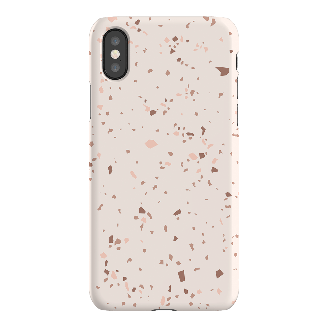 Neutral Terrazzo Printed Phone Cases iPhone XS / Snap by The Dairy - The Dairy