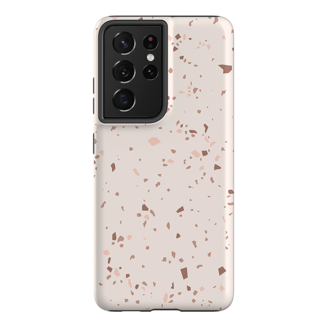 Neutral Terrazzo Printed Phone Cases Samsung Galaxy S21 Ultra / Armoured by The Dairy - The Dairy