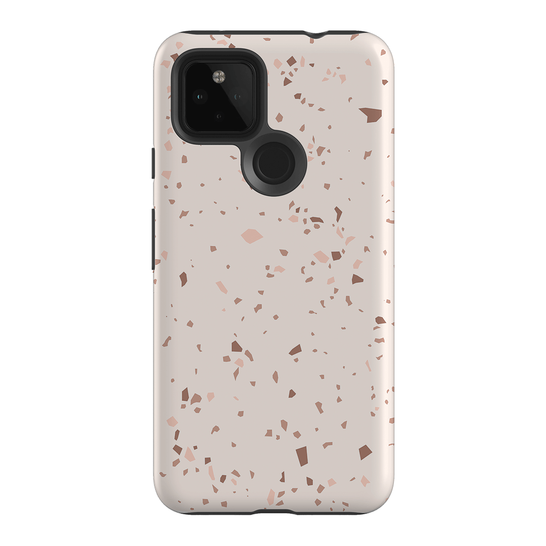 Neutral Terrazzo Printed Phone Cases Google Pixel 4A 5G / Armoured by The Dairy - The Dairy