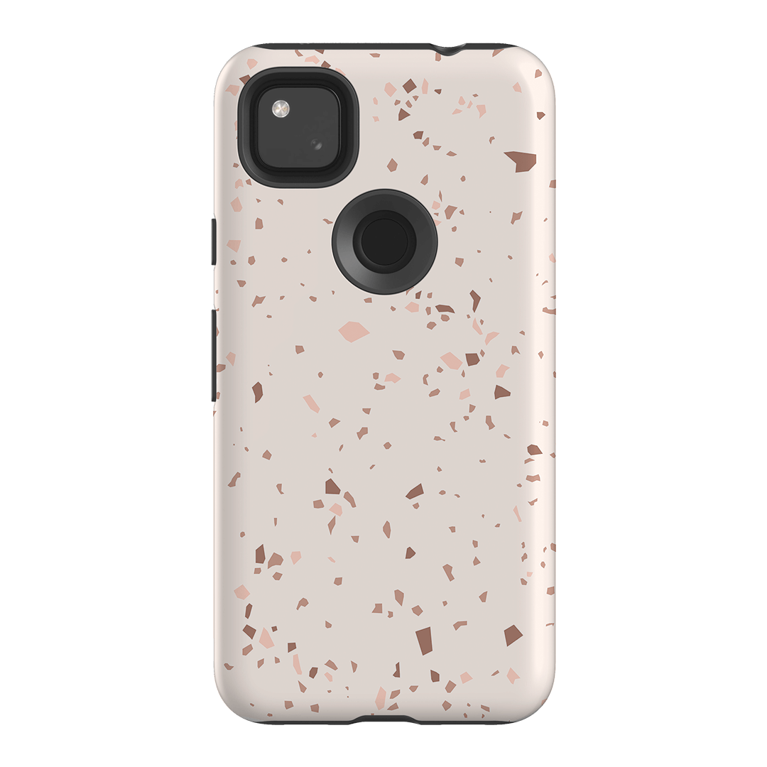 Neutral Terrazzo Printed Phone Cases Google Pixel 4A 4G / Armoured by The Dairy - The Dairy