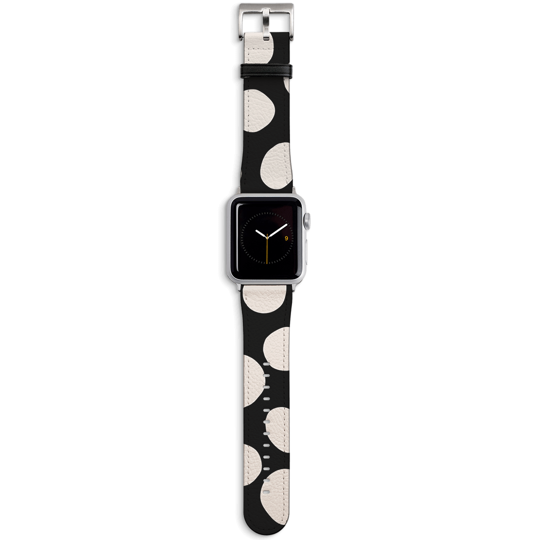 Pebbles Noir Apple Watch Band Watch Strap Apple Watch / 42/44 MM Silver by Veronica Tucker - The Dairy