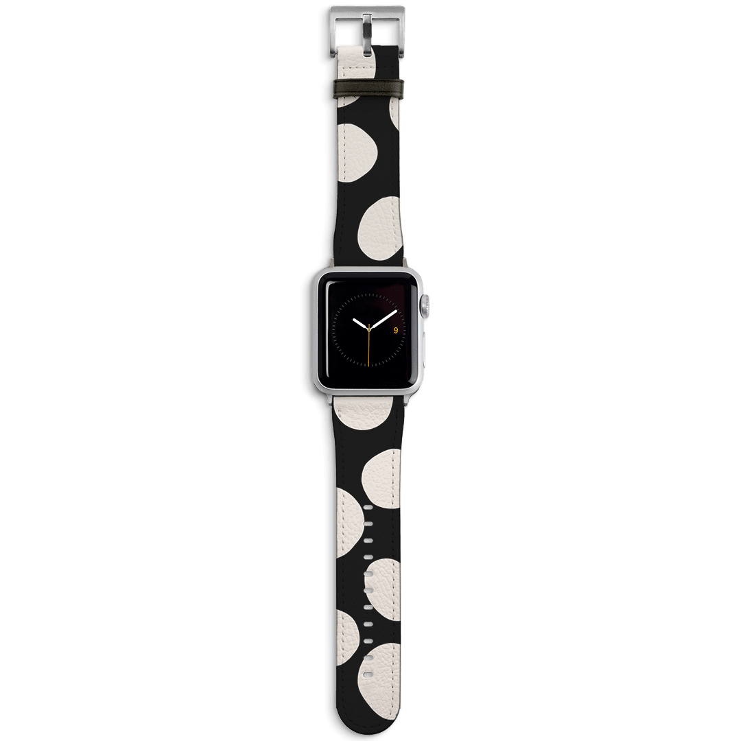 Pebbles Noir Apple Watch Band Watch Strap Apple Watch / 38/40 MM Silver by Veronica Tucker - The Dairy