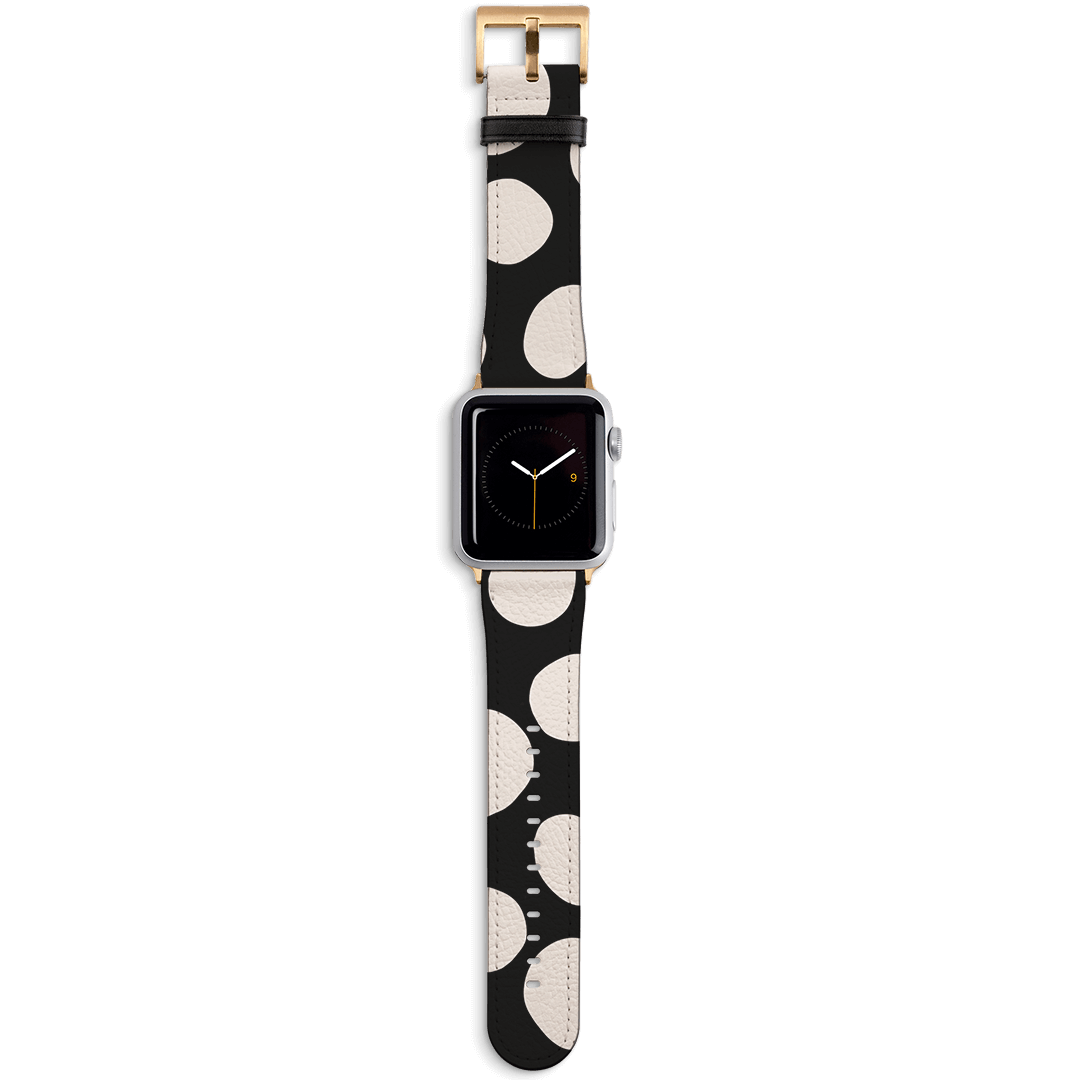 Pebbles Noir Apple Watch Band Watch Strap Apple Watch / 42/44 MM Gold by Veronica Tucker - The Dairy