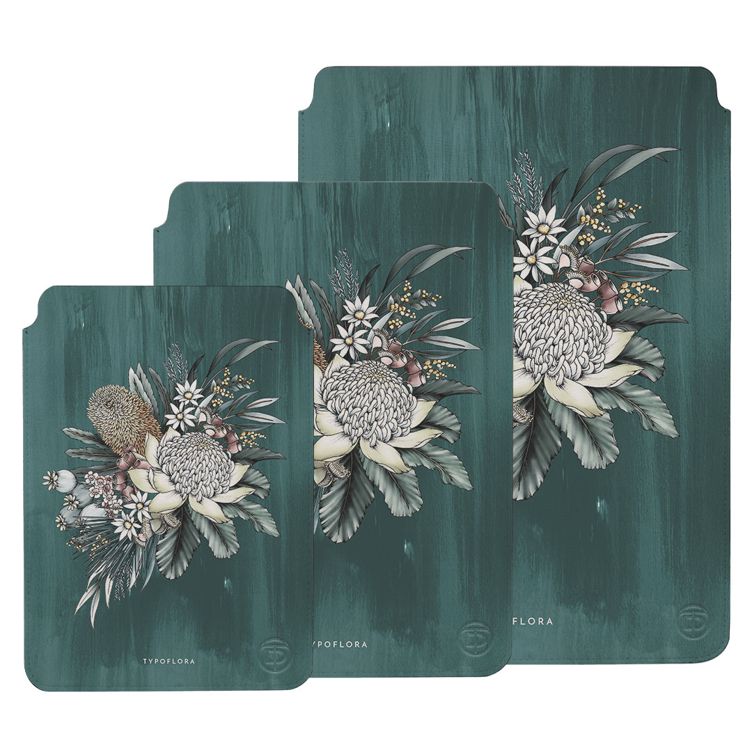 Teal Native Laptop & iPad Sleeve | The Dairy