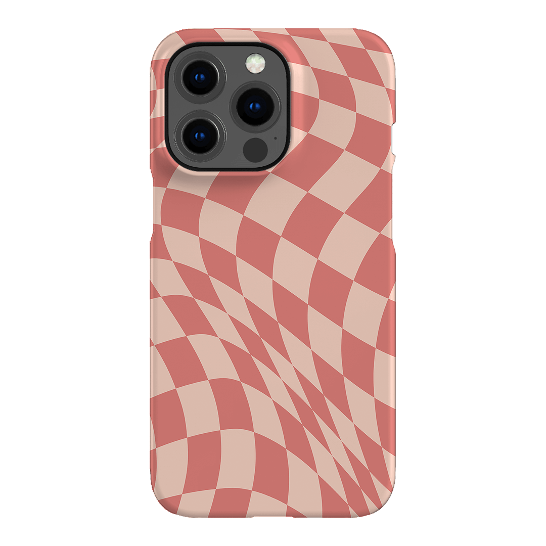 Wavy Check Blush on Blush Matte Case Matte Phone Cases iPhone 13 Pro / Snap by The Dairy - The Dairy