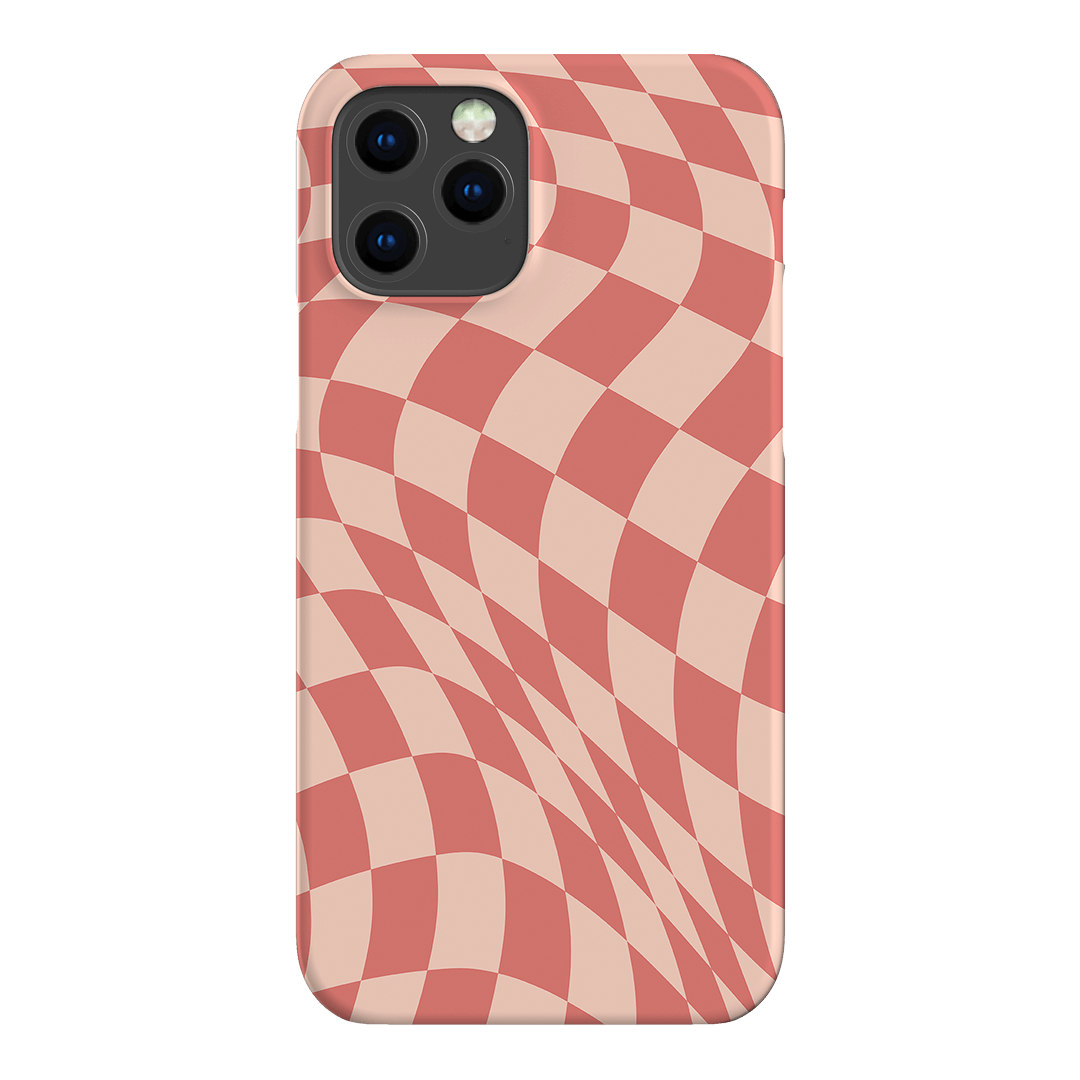 Wavy Check Blush on Blush Matte Case Matte Phone Cases iPhone 12 Pro / Snap by The Dairy - The Dairy