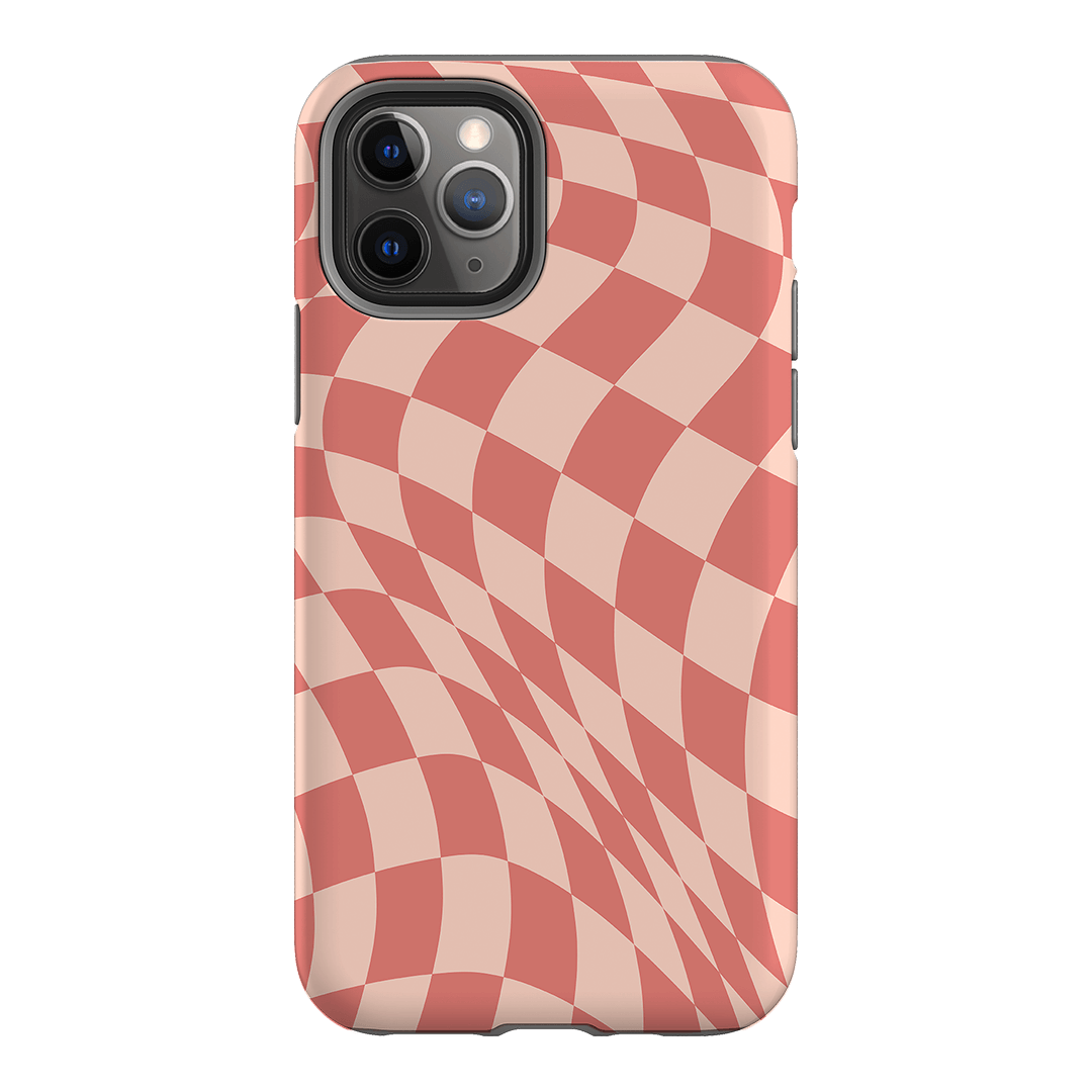 Wavy Check Blush on Blush Matte Case Matte Phone Cases iPhone 11 Pro / Armoured by The Dairy - The Dairy