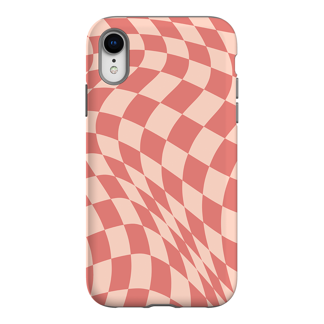 Wavy Check Blush on Blush Matte Case Matte Phone Cases iPhone XR / Armoured by The Dairy - The Dairy