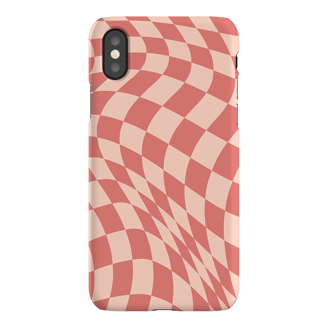 Wavy Check Blush on Blush Matte Case Matte Phone Cases iPhone XS / Snap by The Dairy - The Dairy