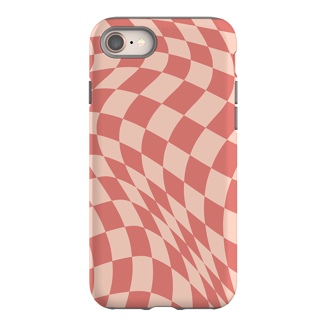 Wavy Check Blush on Blush Matte Case Matte Phone Cases iPhone 8 / Armoured by The Dairy - The Dairy