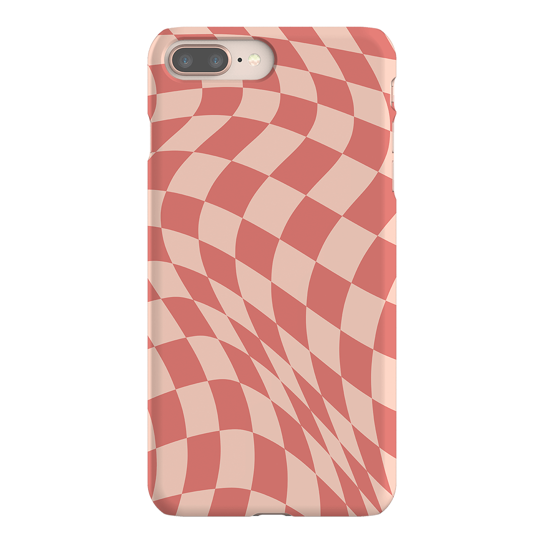 Wavy Check Blush on Blush Matte Case Matte Phone Cases iPhone 8 Plus / Snap by The Dairy - The Dairy