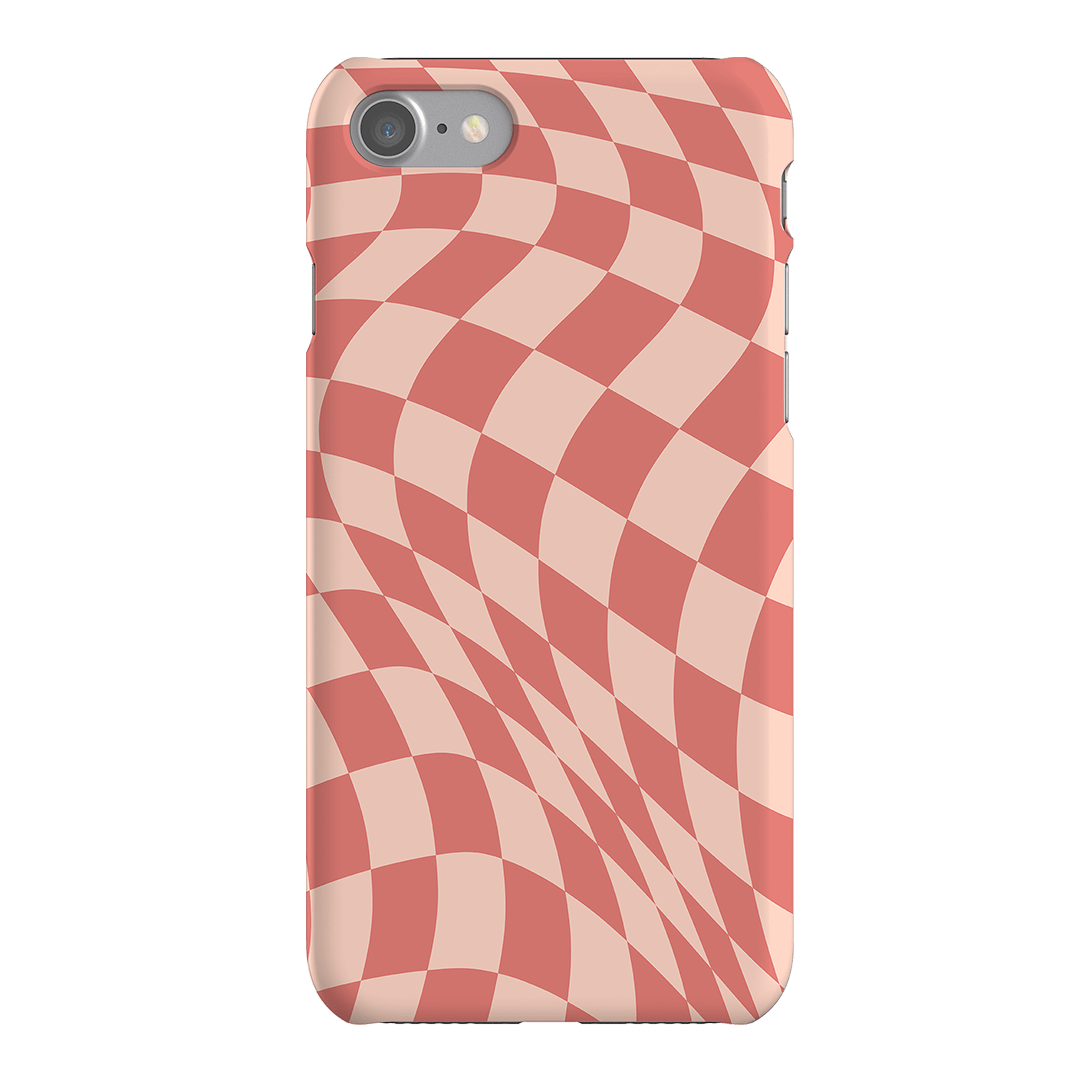 Wavy Check Blush on Blush Matte Case Matte Phone Cases iPhone SE / Snap by The Dairy - The Dairy