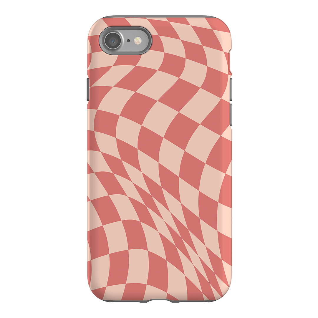 Wavy Check Blush on Blush Matte Case Matte Phone Cases iPhone SE / Armoured by The Dairy - The Dairy