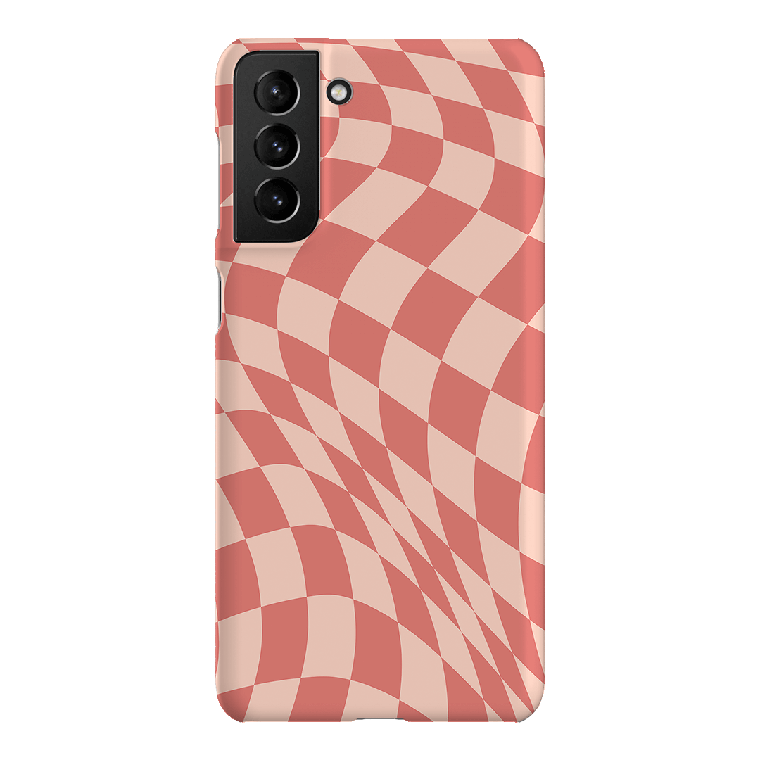 Wavy Check Blush on Blush Matte Case Matte Phone Cases Samsung Galaxy S21 Plus / Snap by The Dairy - The Dairy
