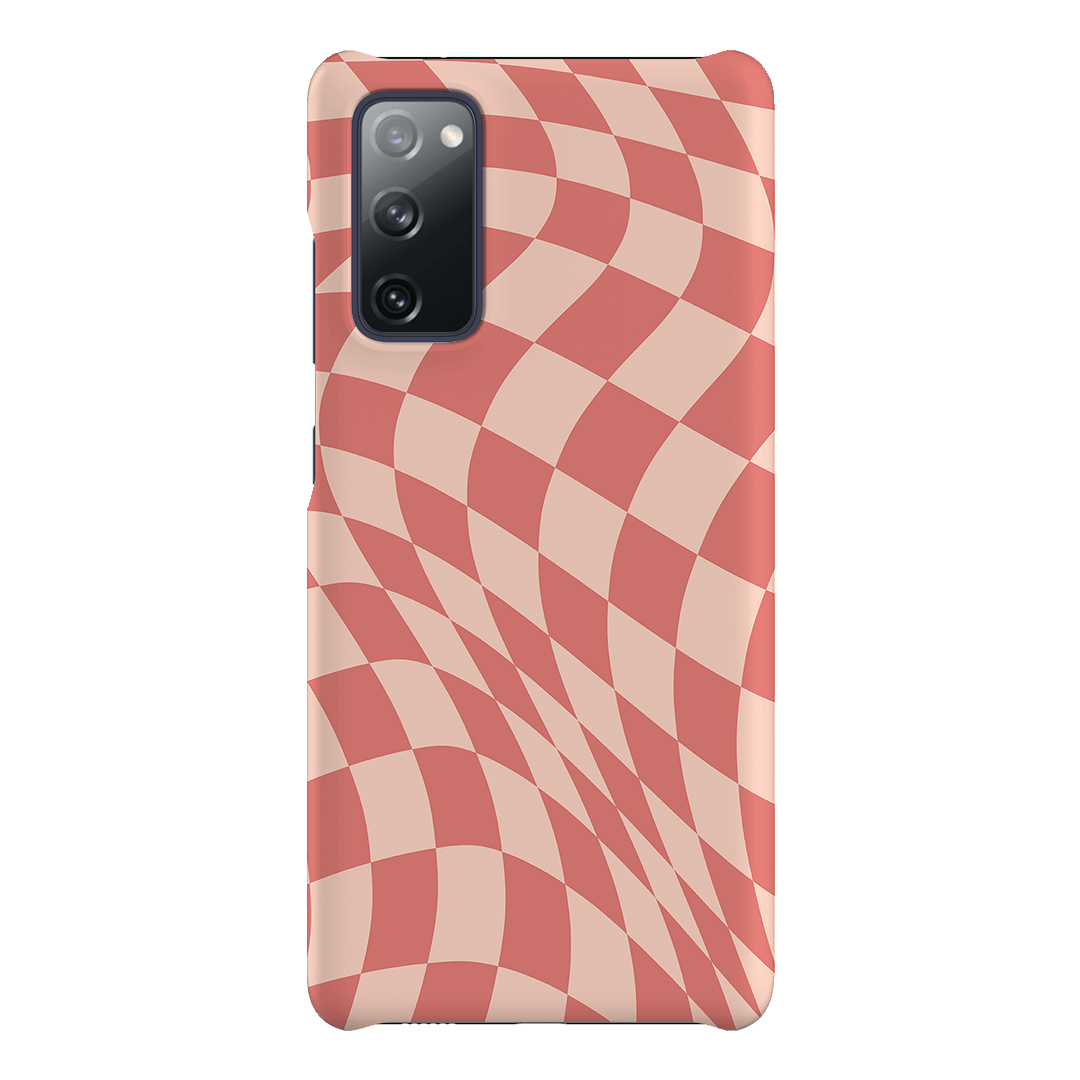 Wavy Check Blush on Blush Matte Case Matte Phone Cases Samsung Galaxy S20 FE / Snap by The Dairy - The Dairy