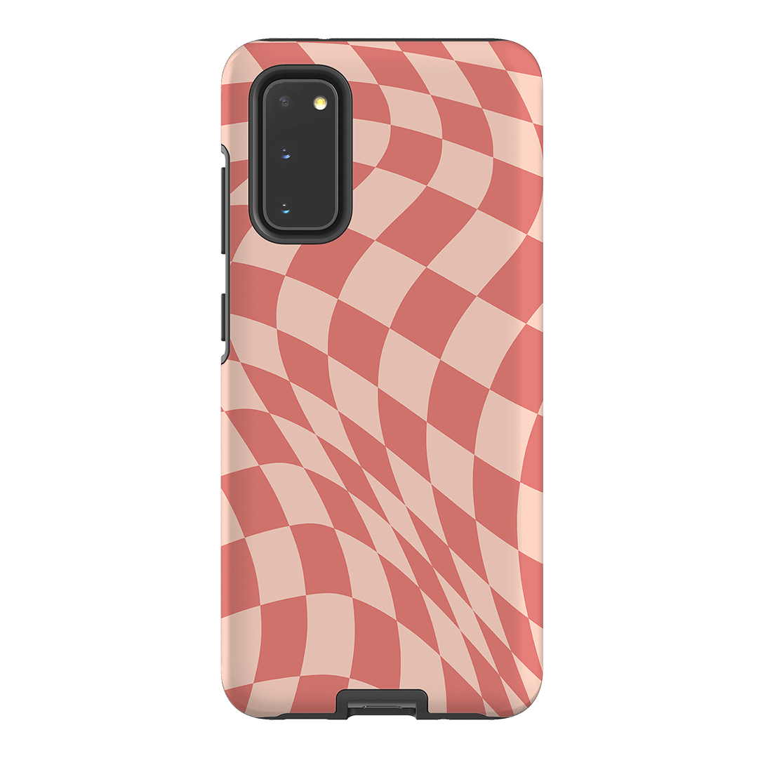 Wavy Check Blush on Blush Matte Case Matte Phone Cases Samsung Galaxy S20 / Armoured by The Dairy - The Dairy