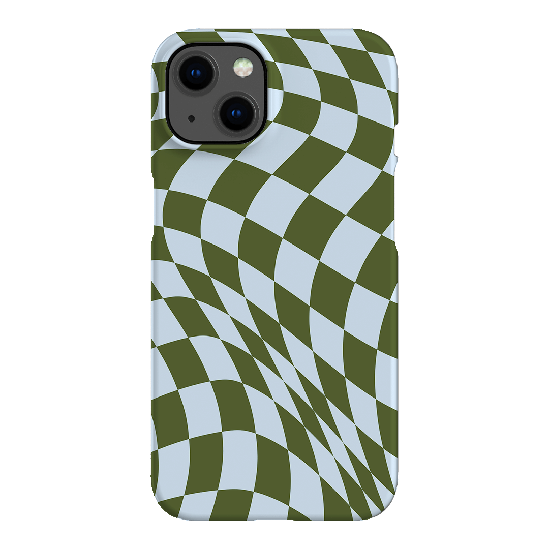 Wavy Check Forest on Sky Matte Case Matte Phone Cases iPhone 13 / Snap by The Dairy - The Dairy
