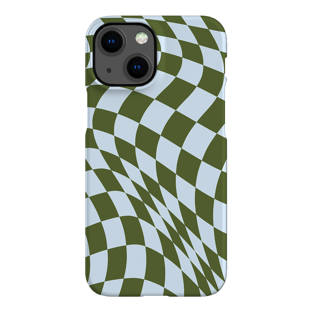Wavy Check Forest on Sky Matte Case Matte Phone Cases iPhone 13 Mini / Snap by The Dairy - The Dairy