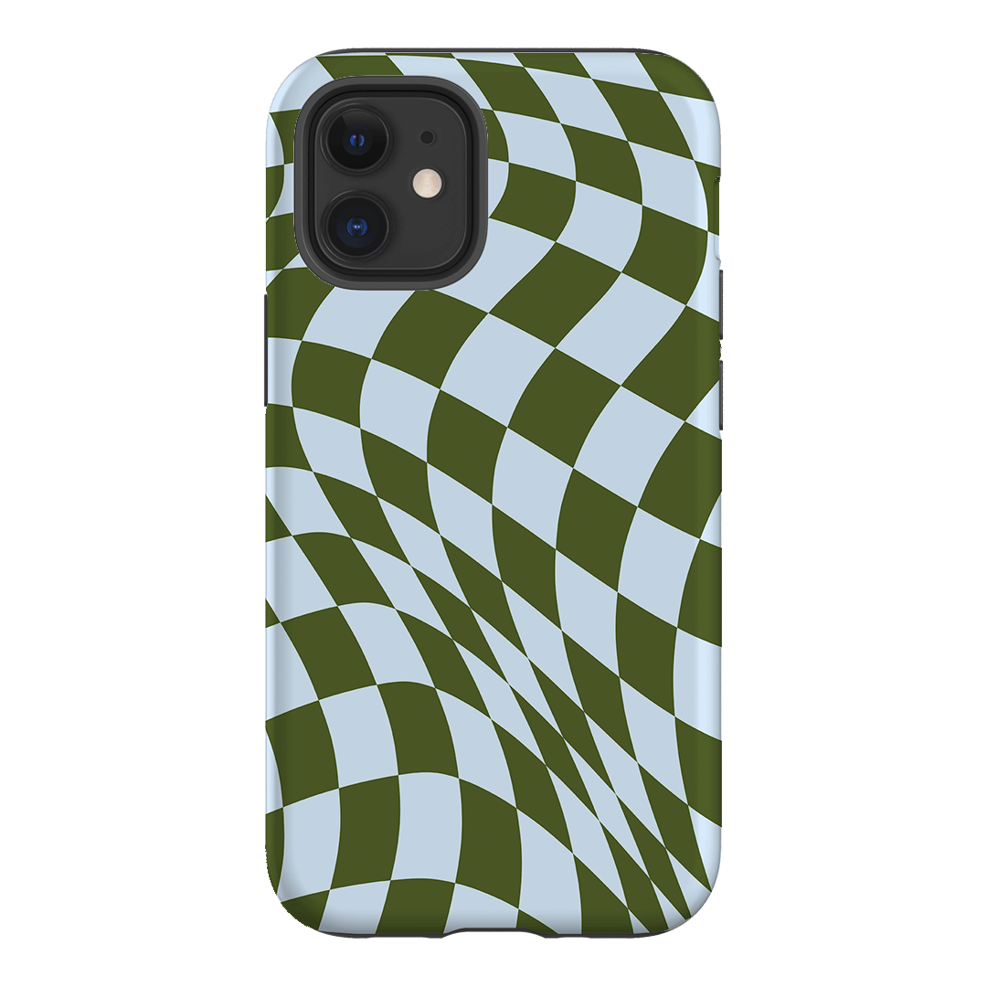 Wavy Check Forest on Sky Matte Case Matte Phone Cases iPhone 12 / Armoured by The Dairy - The Dairy