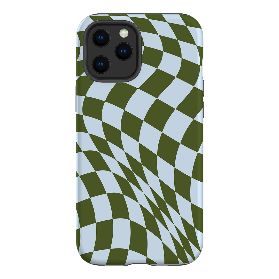 Wavy Check Forest on Sky Matte Case Matte Phone Cases iPhone 12 Pro / Armoured by The Dairy - The Dairy