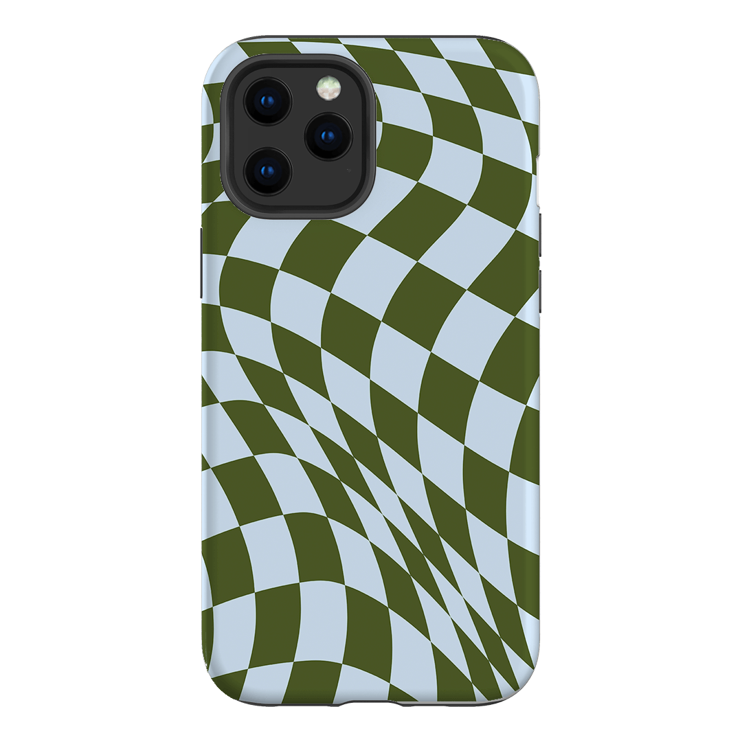 Wavy Check Forest on Sky Matte Case Matte Phone Cases iPhone 12 Pro Max / Armoured by The Dairy - The Dairy