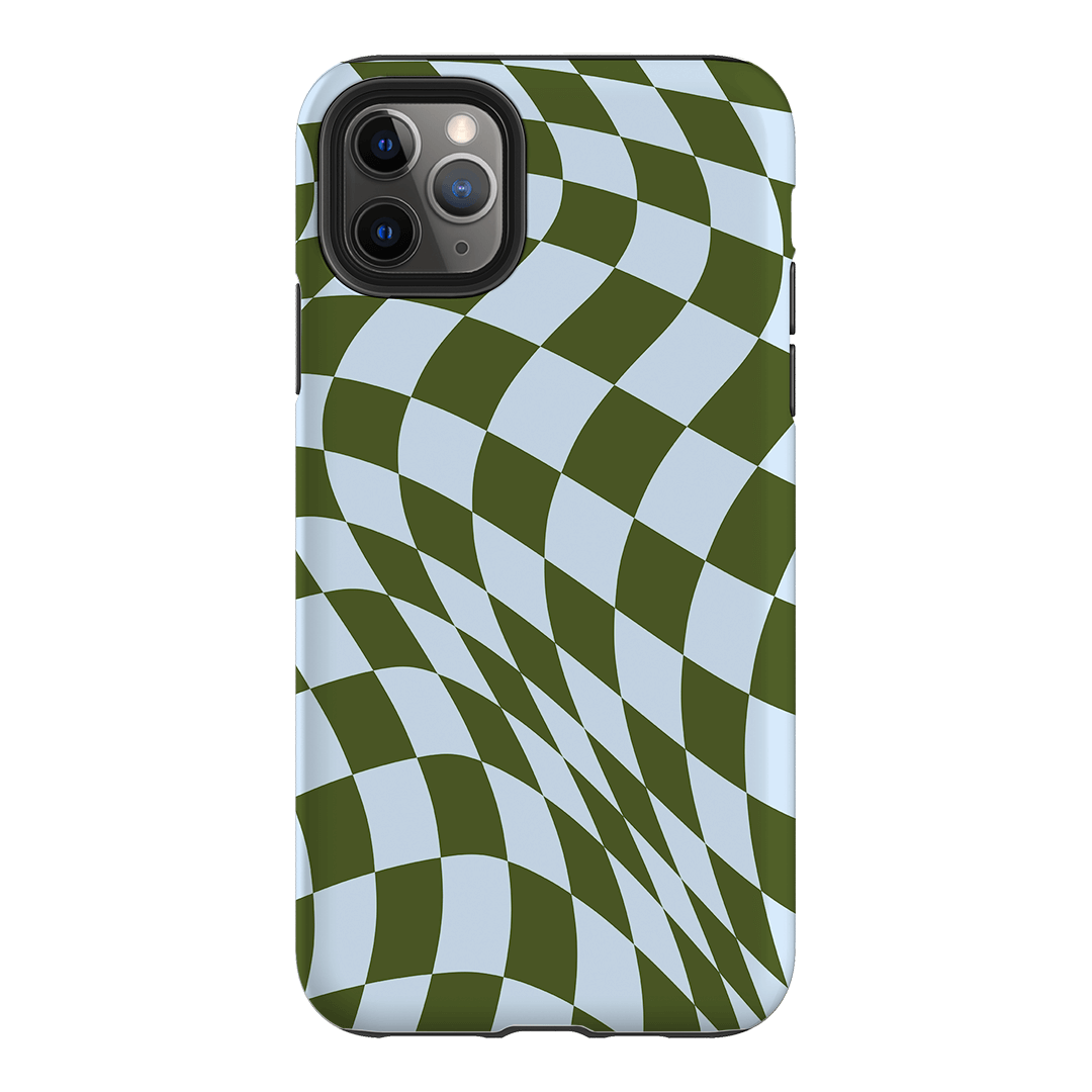 Wavy Check Forest on Sky Matte Case Matte Phone Cases iPhone 11 Pro Max / Armoured by The Dairy - The Dairy