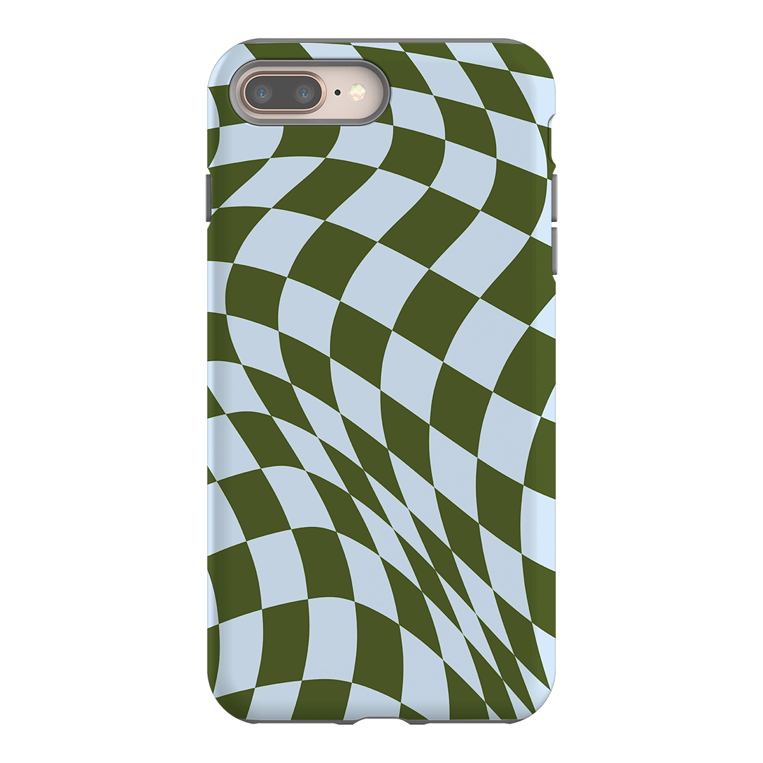 Wavy Check Forest on Sky Matte Case Matte Phone Cases iPhone 8 Plus / Armoured by The Dairy - The Dairy