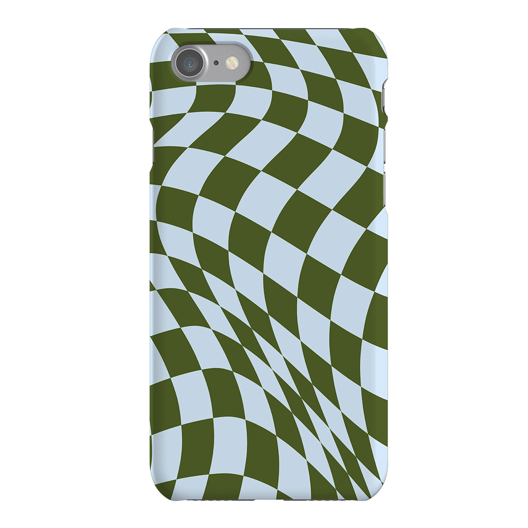 Wavy Check Forest on Sky Matte Case Matte Phone Cases iPhone SE / Snap by The Dairy - The Dairy