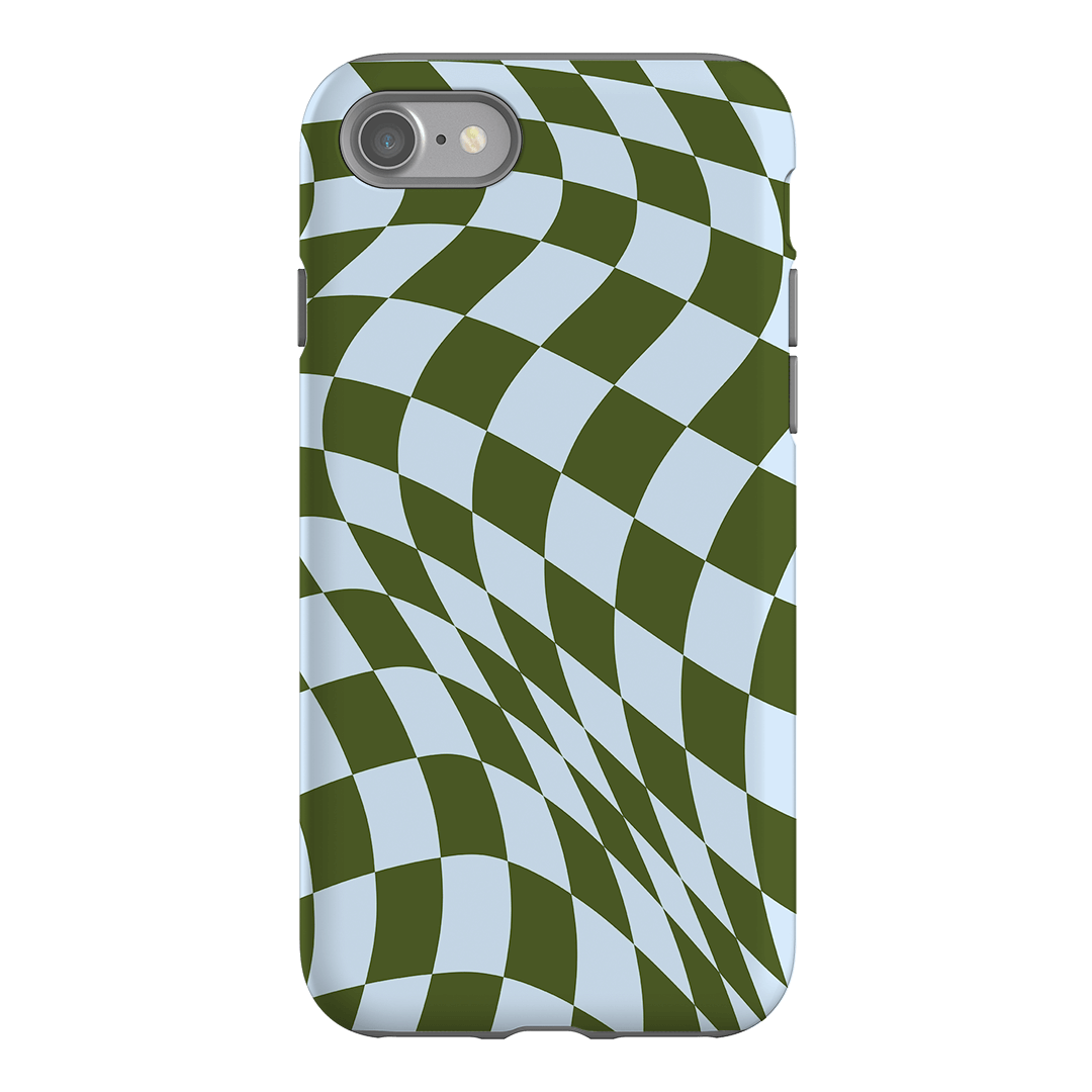 Wavy Check Forest on Sky Matte Case Matte Phone Cases iPhone SE / Armoured by The Dairy - The Dairy