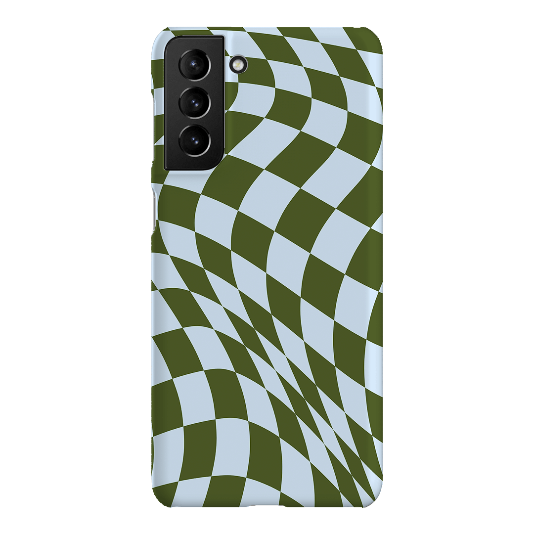 Wavy Check Forest on Sky Matte Case Matte Phone Cases Samsung Galaxy S21 Plus / Snap by The Dairy - The Dairy