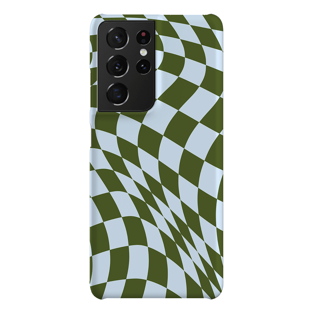 Wavy Check Forest on Sky Matte Case Matte Phone Cases Samsung Galaxy S21 Ultra / Snap by The Dairy - The Dairy