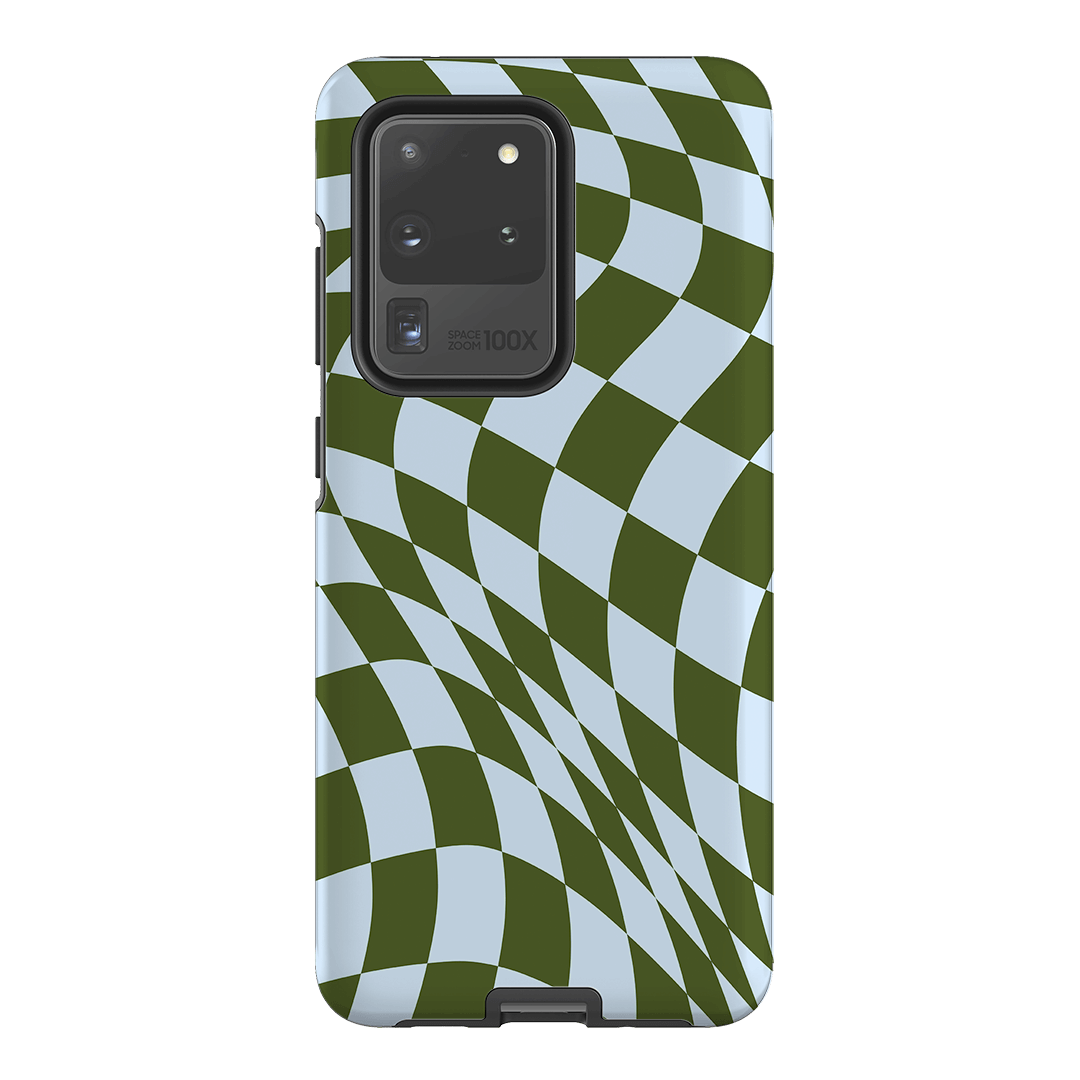 Wavy Check Forest on Sky Matte Case Matte Phone Cases Samsung Galaxy S20 Ultra / Armoured by The Dairy - The Dairy