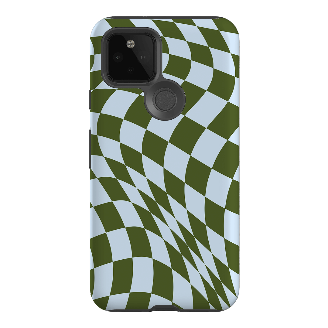 Wavy Check Forest on Sky Matte Case Matte Phone Cases Google Pixel 5 / Armoured by The Dairy - The Dairy