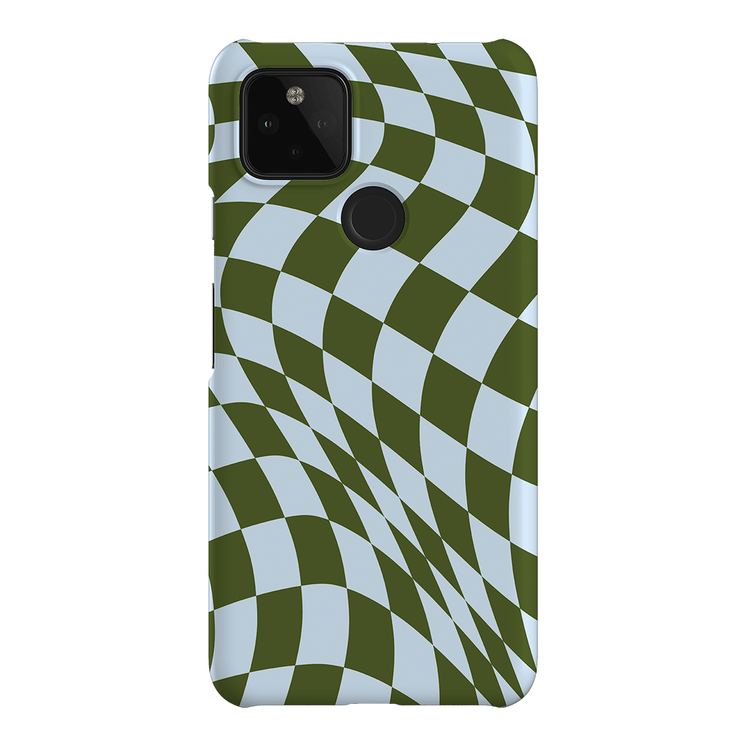 Wavy Check Forest on Sky Matte Case Matte Phone Cases Google Pixel 4A 5G / Snap by The Dairy - The Dairy