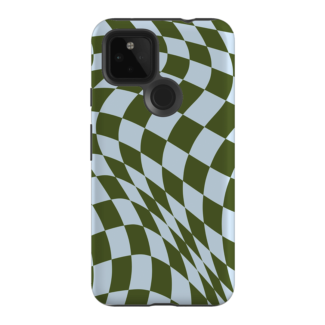 Wavy Check Forest on Sky Matte Case Matte Phone Cases Google Pixel 4A 5G / Armoured by The Dairy - The Dairy