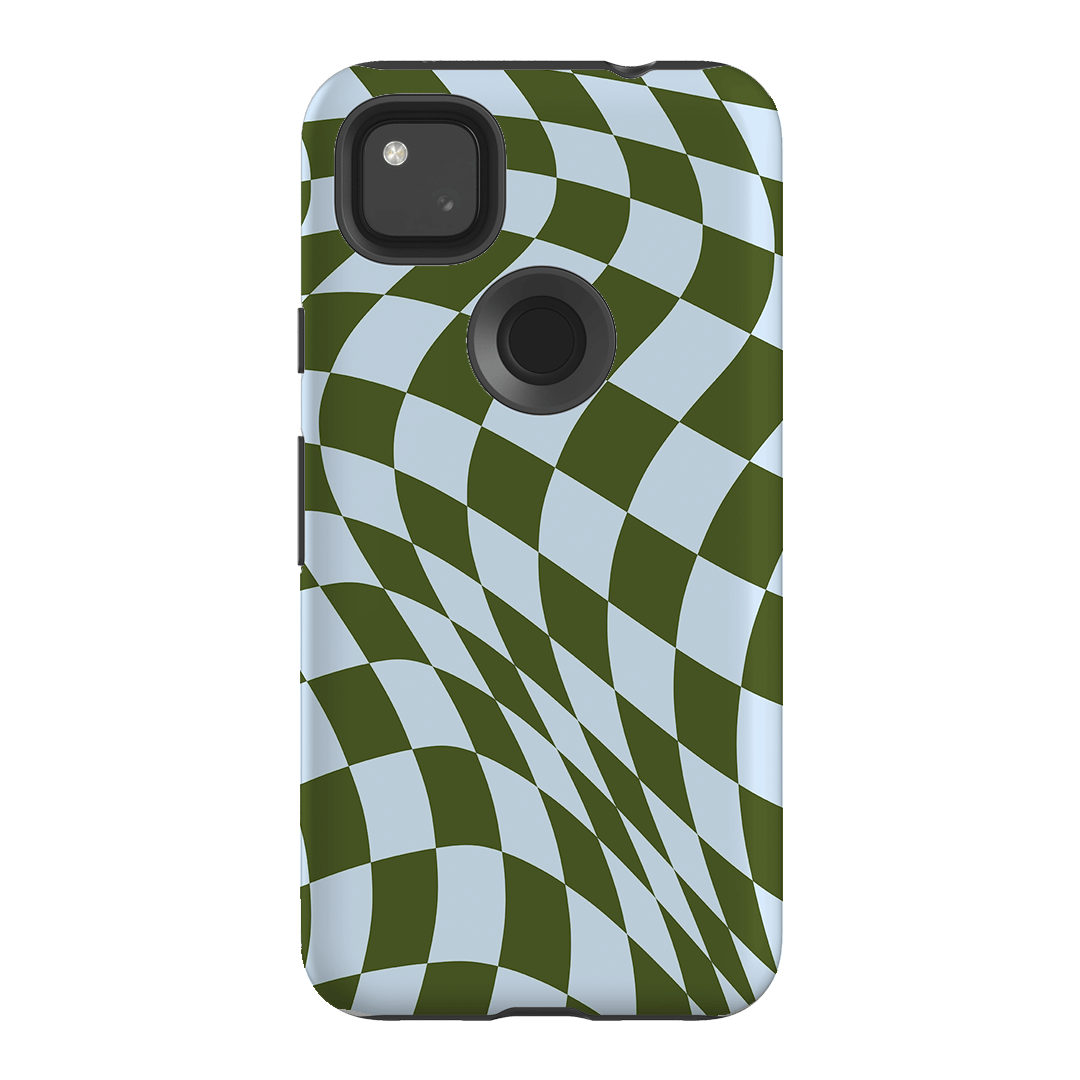 Wavy Check Forest on Sky Matte Case Matte Phone Cases Google Pixel 4A 4G / Armoured by The Dairy - The Dairy