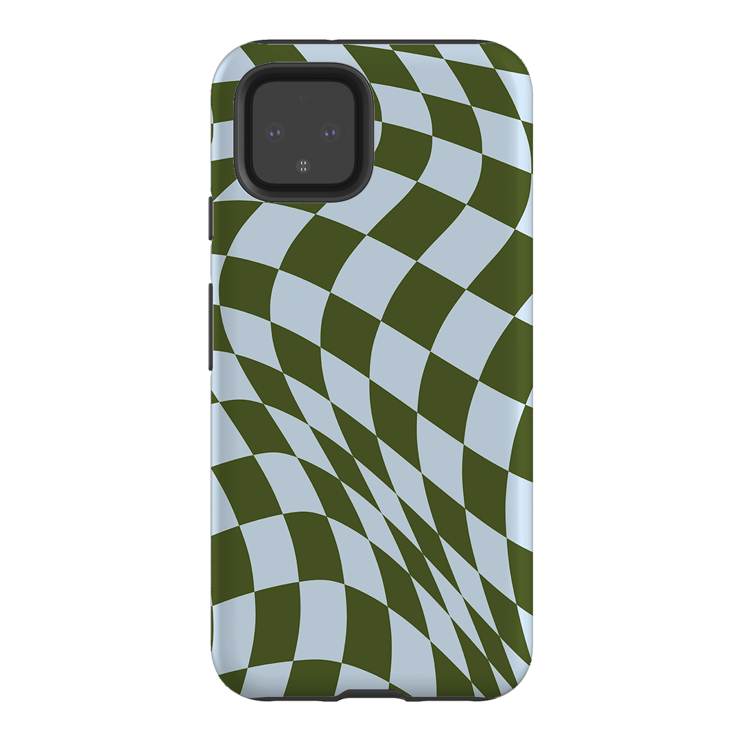 Wavy Check Forest on Sky Matte Case Matte Phone Cases Google Pixel 4 / Armoured by The Dairy - The Dairy
