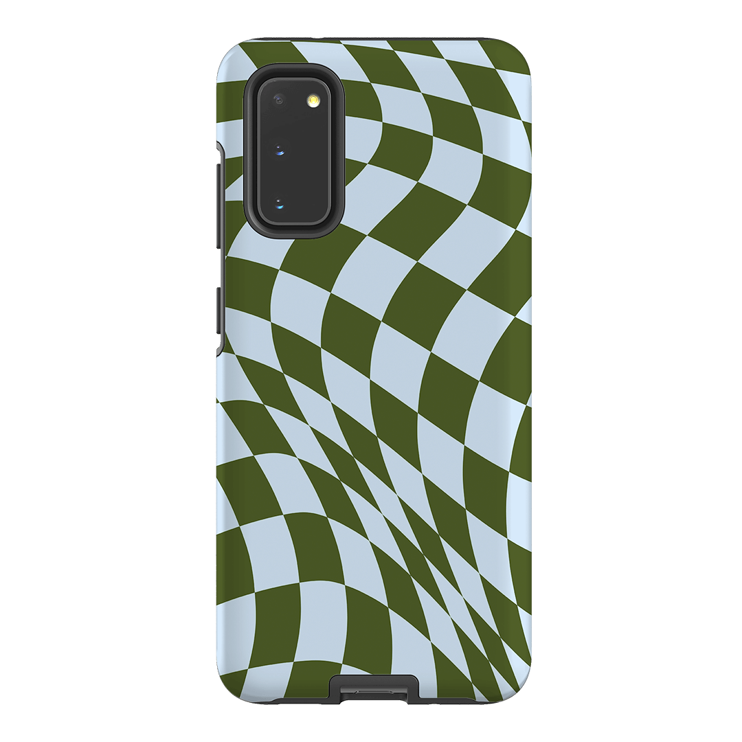 Wavy Check Forest on Sky Matte Case Matte Phone Cases Samsung Galaxy S20 / Armoured by The Dairy - The Dairy