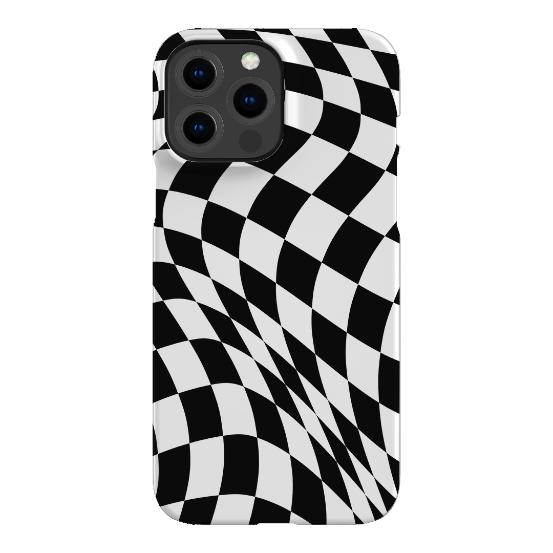 Wavy Check Noir Matte Case Matte Phone Cases iPhone 13 Pro Max / Snap by The Dairy - The Dairy
