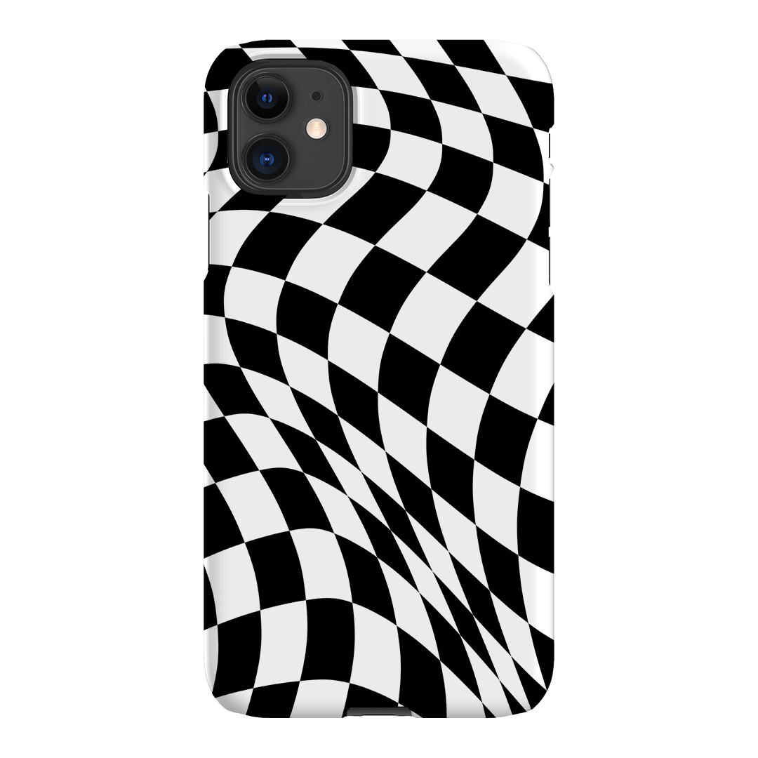 Wavy Check Noir Matte Case Matte Phone Cases iPhone 11 / Snap by The Dairy - The Dairy