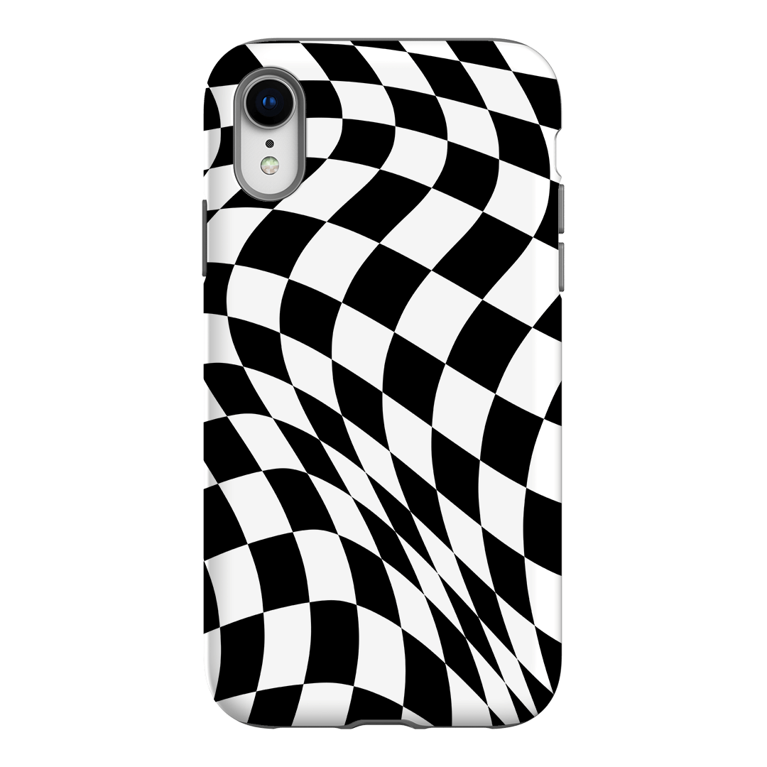 Wavy Check Noir Matte Case Matte Phone Cases iPhone XR / Armoured by The Dairy - The Dairy