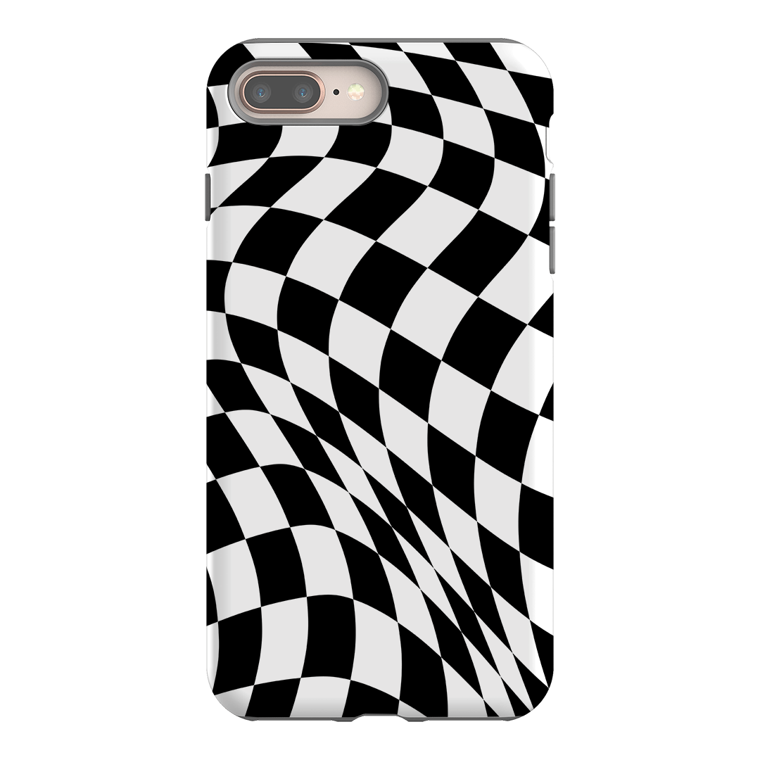 Wavy Check Noir Matte Case Matte Phone Cases iPhone 8 Plus / Armoured by The Dairy - The Dairy
