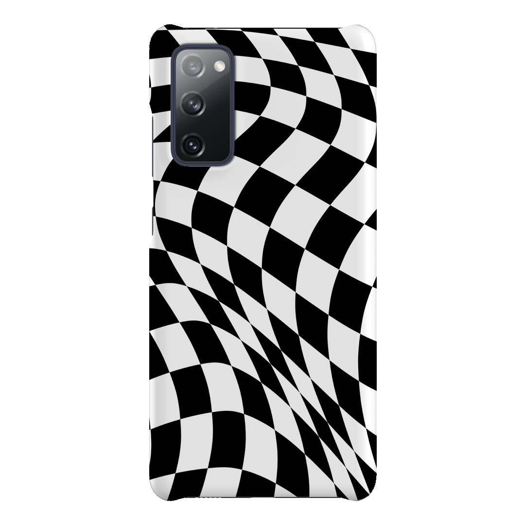Wavy Check Noir Matte Case Matte Phone Cases Samsung Galaxy S20 FE / Snap by The Dairy - The Dairy